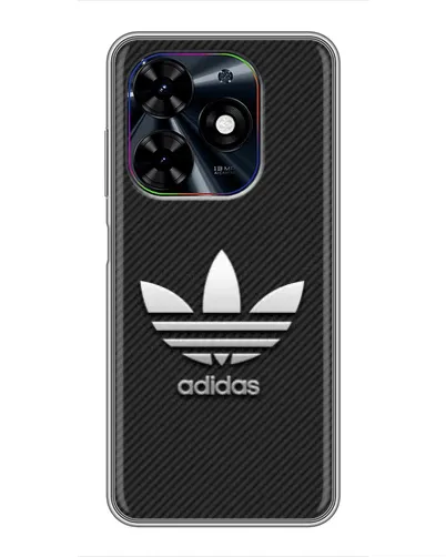 Чехол для TECNO Spark Go 2024 (BG6) с картинкой «Adidas Карбоновая текстура»