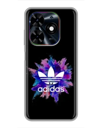 Чехол для TECNO Spark Go 2024 (BG6) с картинкой «Взрыв красок Adidas»