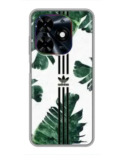 Чехол для TECNO Spark Go 2024 (BG6) с картинкой «Пальмовые листья адидас»