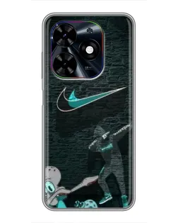 Чехол для TECNO Spark Go 2024 (BG6) с картинкой «Спортивный арт Nike»