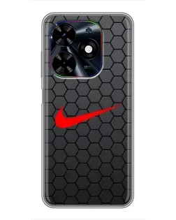 Чехол для TECNO Spark Go 2024 (BG6) с картинкой «Nike — карбоновая сетка»