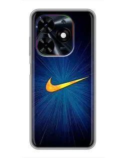 Чехол для TECNO Spark Go 2024 (BG6) с картинкой «Синий пульс Nike»