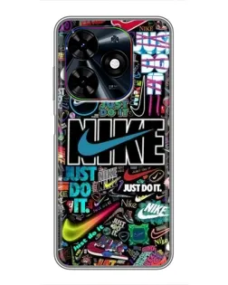 Чехол для TECNO Spark Go 2024 (BG6) с картинкой «Яркий коллаж Nike»