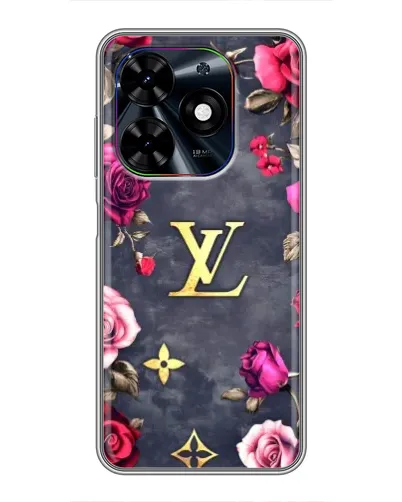 Чехол для TECNO Spark Go 2024 (BG6) с картинкой «Цветочный Louis Vuitton»