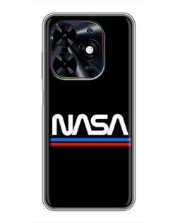 Чехол для TECNO Spark Go 2024 (BG6) с картинкой «NASA — классика Red Blue» Чехол для TECNO Spark Go 2024 (BG6) с картинкой «NASA — классика Red Blue»