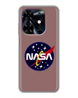 Чехол для TECNO Spark Go 2024 (BG6) с картинкой «NASA — ретро космос» Чехол для TECNO Spark Go 2024 (BG6) с картинкой «NASA — ретро космос»