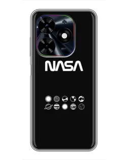 Чехол для TECNO Spark Go 2024 (BG6) с картинкой «NASA — технический принт» Чехол для TECNO Spark Go 2024 (BG6) с картинкой «NASA — технический принт»