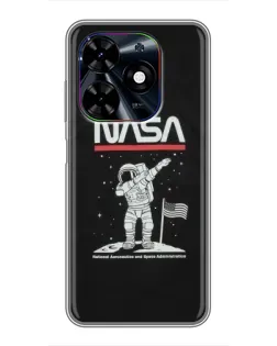 Чехол для TECNO Spark Go 2024 (BG6) с картинкой «NASA — шагаем по Луне» Чехол для TECNO Spark Go 2024 (BG6) с картинкой «NASA — шагаем по Луне»