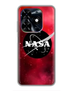 Чехол для TECNO Spark Go 2024 (BG6) с картинкой «NASA — красная туманность»