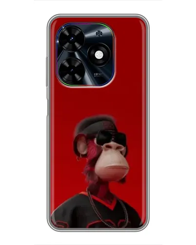 Чехол для TECNO Spark Go 2024 (BG6) с картинкой «Bored Ape в красном»
