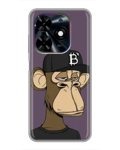 Чехол для TECNO Spark Go 2024 (BG6) с картинкой «Bored Ape в кепке»