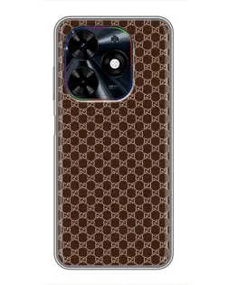 Чехол для TECNO Spark Go 2024 (BG6) с картинкой «Gucci — шоколадная сетка»
