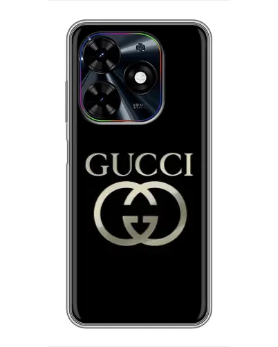 Чехол для TECNO Spark Go 2024 (BG6) с картинкой «Gucci — золото на черном» Чехол для TECNO Spark Go 2024 (BG6) с картинкой «Gucci — золото на черном»