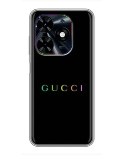 Чехол для TECNO Spark Go 2024 (BG6) с картинкой «Gucci — неоновый минимализм»