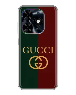 Чехол для TECNO Spark Go 2024 (BG6) с картинкой «Gucci — темно-зеленый градиент»