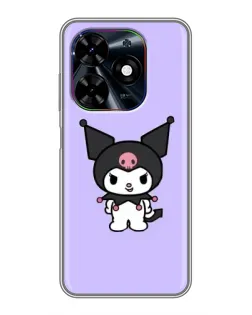 Чехол для TECNO Spark Go 2024 (BG6) с картинкой «Kuromi — нежный фиолетовый»