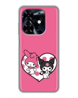 Чехол для TECNO Spark Go 2024 (BG6) с картинкой «Kuromi и My Melody»