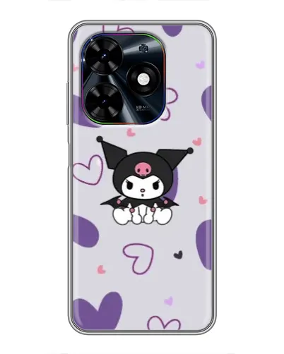 Чехол для TECNO Spark Go 2024 (BG6) с картинкой «Kuromi и лавандовые сердца»