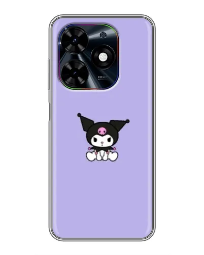 Чехол для TECNO Spark Go 2024 (BG6) с картинкой «Kuromi — фиолетовый минимализм»