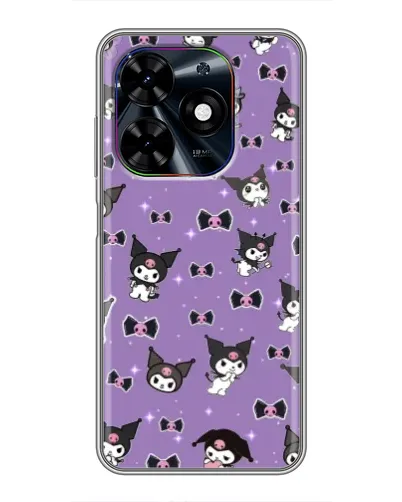 Чехол для TECNO Spark Go 2024 (BG6) с картинкой «Kuromi — паттерн»