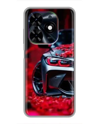 Чехол для TECNO Spark Go 2024 (BG6) с картинкой «Спортивная BMW и цветы» Чехол для TECNO Spark Go 2024 (BG6) с картинкой «Спортивная BMW и цветы»