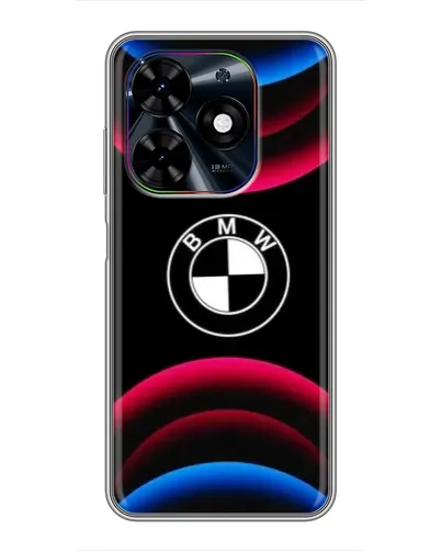 Чехол для TECNO Spark Go 2024 (BG6) с картинкой «Логотип BMW и неоновые дуги» Чехол для TECNO Spark Go 2024 (BG6) с картинкой «Логотип BMW и неоновые дуги»