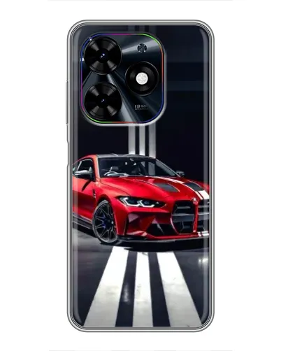 Чехол для TECNO Spark Go 2024 (BG6) с картинкой «Красная BMW на дороге» Чехол для TECNO Spark Go 2024 (BG6) с картинкой «Красная BMW на дороге»