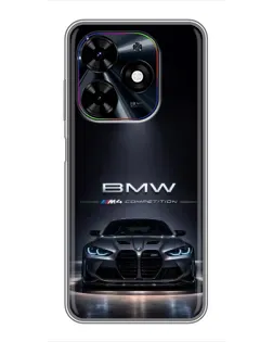 Чехол для TECNO Spark Go 2024 (BG6) с картинкой «BMW сквозь ночной город»