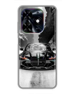 Чехол для TECNO Spark Go 2024 (BG6) с картинкой «BMW — акварельный дрифт»