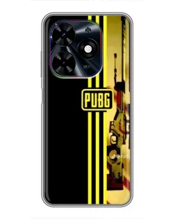 Чехол для TECNO Spark Go 2024 (BG6) с картинкой «PUBG — камуфляжный шлем»