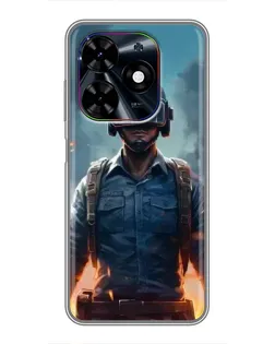 Чехол для TECNO Spark Go 2024 (BG6) с картинкой «PUBG — реалистичный герой» Чехол для TECNO Spark Go 2024 (BG6) с картинкой «PUBG — реалистичный герой»