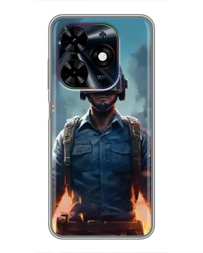 Чехол для TECNO Spark Go 2024 (BG6) с картинкой «PUBG — реалистичный герой»
