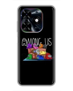 Чехол для TECNO Spark Go 2024 (BG6) с картинкой «Логотип Among Us»