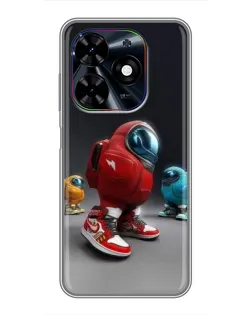 Чехол для TECNO Spark Go 2024 (BG6) с картинкой «Among Us — 3D стиль»