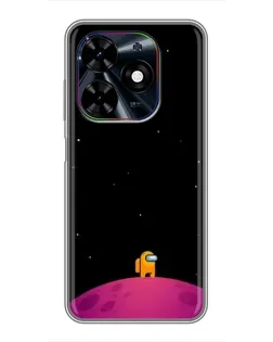 Чехол для TECNO Spark Go 2024 (BG6) с картинкой «Одинокий герой на планете»