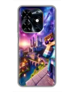 Чехол для TECNO Spark Go 2024 (BG6) с картинкой «Стив и космос»