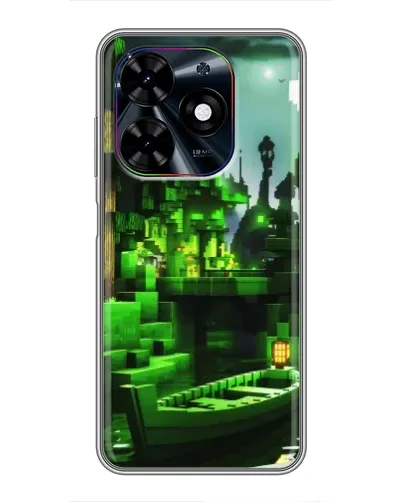 Чехол для TECNO Spark Go 2024 (BG6) с картинкой «Minecraft лесной пейзаж»