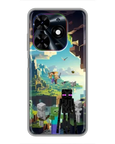 Чехол для TECNO Spark Go 2024 (BG6) с картинкой «Эндермен в лесу»