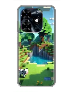 Чехол для TECNO Spark Go 2024 (BG6) с картинкой «Minecraft летний день»