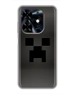 Чехол для TECNO Spark Go 2024 (BG6) с картинкой «Черный крипер градиент»