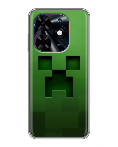 Чехол для TECNO Spark Go 2024 (BG6) с картинкой «Крипер микро-дизайн»