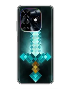 Чехол для TECNO Spark Go 2024 (BG6) с картинкой «Алмазный меч неон»