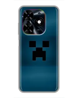 Чехол для TECNO Spark Go 2024 (BG6) с картинкой «Крипер текстура»