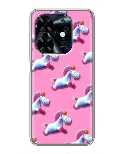 Чехол для TECNO Spark Go 2024 (BG6) с картинкой «Единороги на розовом»
