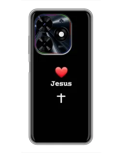 Чехол для TECNO Spark Go 2024 (BG6) с картинкой «Сердце - Jesus»