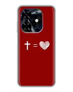 Чехол для TECNO Spark Go 2024 (BG6) с картинкой «Уравнение любви» Чехол для TECNO Spark Go 2024 (BG6) с картинкой «Уравнение любви»