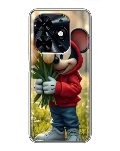 Чехол для TECNO Spark Go 2024 (BG6) с картинкой «Микки с тюльпанами» Чехол для TECNO Spark Go 2024 (BG6) с картинкой «Микки с тюльпанами»