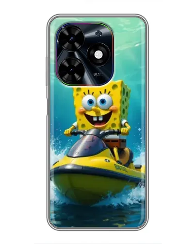 Чехол для TECNO Spark Go 2024 (BG6) с картинкой «Спанч Боб на гидроцикле» Чехол для TECNO Spark Go 2024 (BG6) с картинкой «Спанч Боб на гидроцикле»