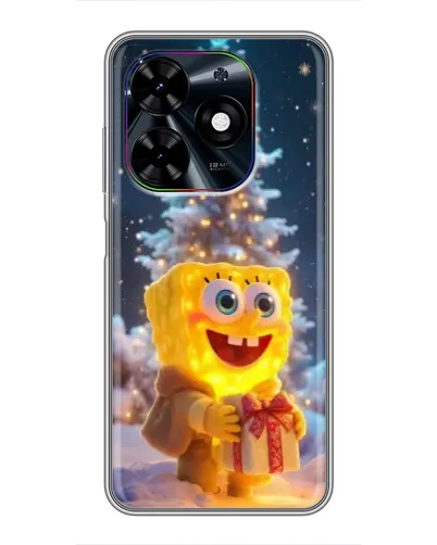 Чехол для TECNO Spark Go 2024 (BG6) с картинкой «Рождественский Спанч Боб» Чехол для TECNO Spark Go 2024 (BG6) с картинкой «Рождественский Спанч Боб»