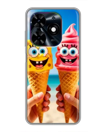 Чехол для TECNO Spark Go 2024 (BG6) с картинкой «Спанч Боб мороженое» Чехол для TECNO Spark Go 2024 (BG6) с картинкой «Спанч Боб мороженое»